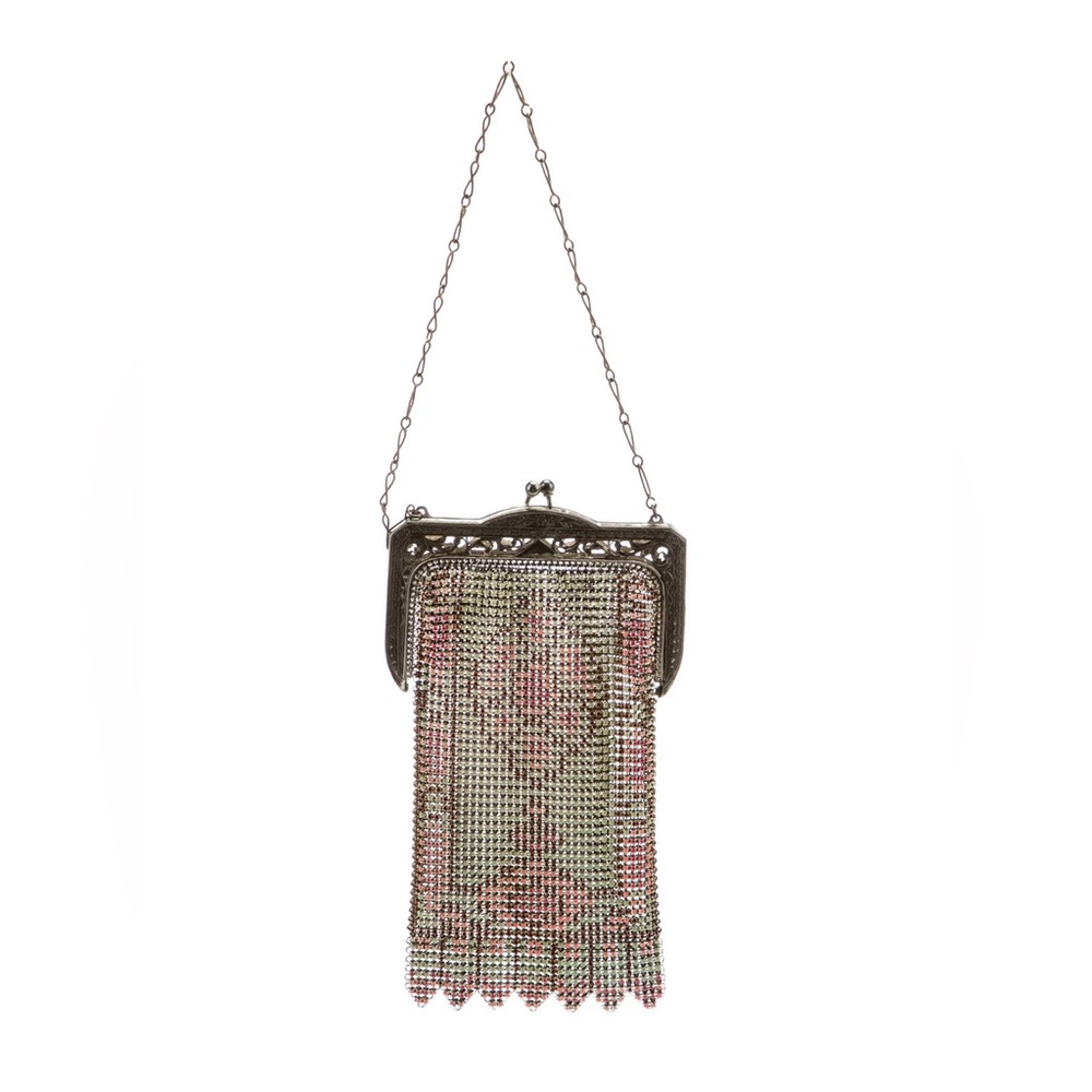 Vintage 1920s Whiting and Davis Mesh Chainlink Flapper Purse Bag